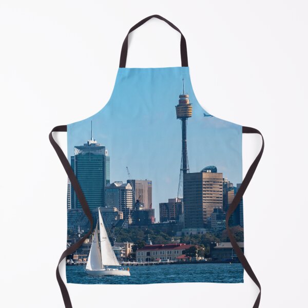 Item preview, Sailing Sydney Harbour - Yachts & City Skyline | Iconic Australian Nautical Art designed and sold by Ross.A.Campbell.