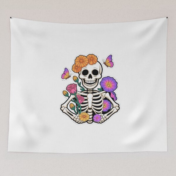 Item preview, Vibrant Dia de los Muertos Skeleton designed and sold by NiftyWrx.