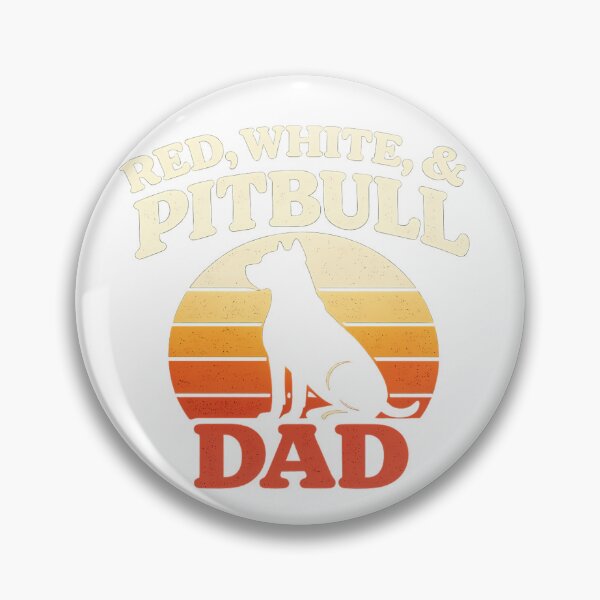 Item preview, Red White Pitbull Dad: Patriotic Vintage Sunset designed and sold by chattsuede.