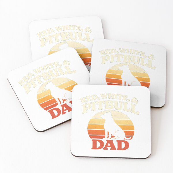 Item preview, Red White Pitbull Dad: Patriotic Vintage Sunset designed and sold by chattsuede.