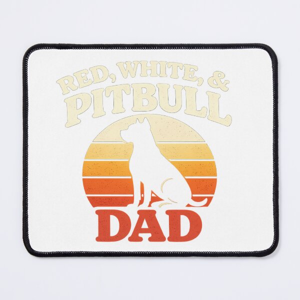 Item preview, Red White Pitbull Dad: Patriotic Vintage Sunset designed and sold by chattsuede.