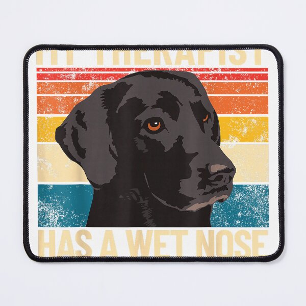 Item preview, My Therapist Has A Wet Nose Retro Pet Dog Labrador Retriever T-Shirt designed and sold by SubStudio97.