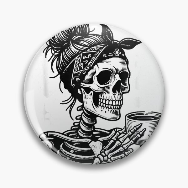 Item preview, Never Better SkeletonFunny Woman Drinking Coffee Moon T-Shirt designed and sold by RKdrawings.