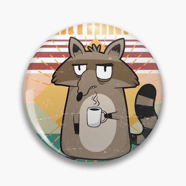 Item preview, Overthinking And Also Grumpy - Mood Racoon - Vintage - Gift Long Sleeve T-Shirt designed and sold by RKdrawings.