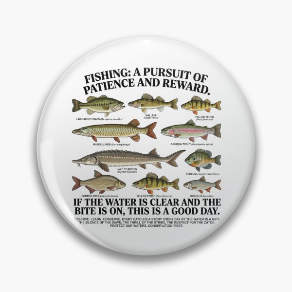 Item preview, Fishing: A Pursuit of Patience - Vintage Fish Guide designed and sold by By Dana Studio.