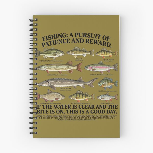 Item preview, Fishing: A Pursuit of Patience - Vintage Fish Guide designed and sold by By Dana Studio.