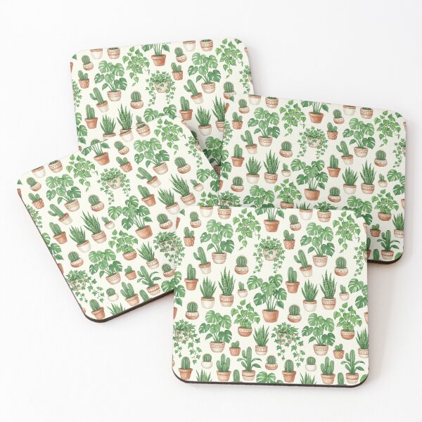 Item preview, Plant Parent Watercolor Houseplant Pots Seamless Pattern designed and sold by Inkworksbyshery.