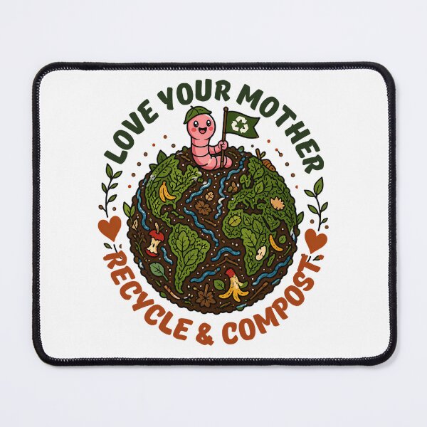 Item preview, Love Your Mother Recycle Compost Happy Worm Environment designed and sold by chattsuede.