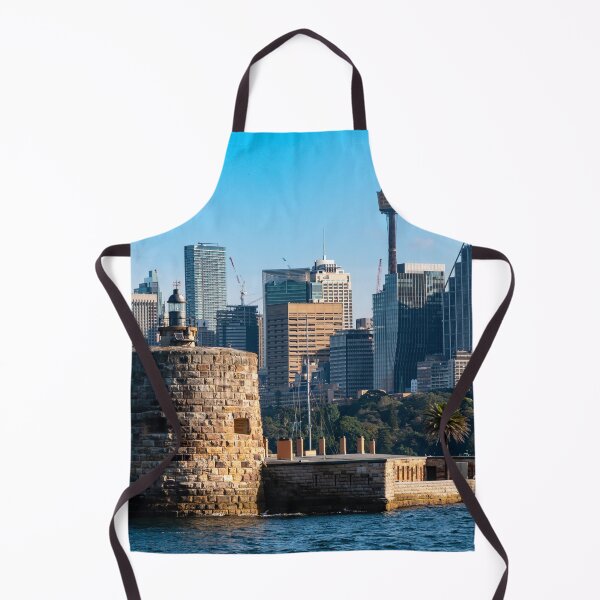 Item preview, Fort Denison & Sydney Skyline - Historic Harbour Fortress | Iconic Australian Heritage Art designed and sold by Ross.A.Campbell.