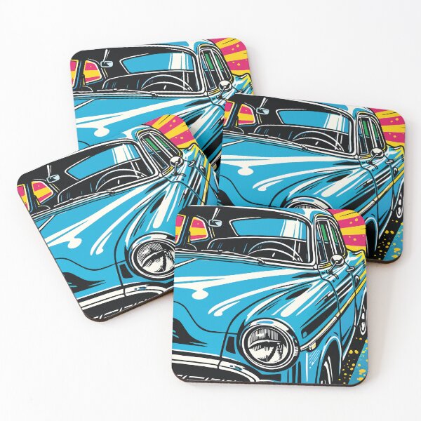 Item preview, Blue Classic Roadster Pop Art Illustration designed and sold by RamyGallery.