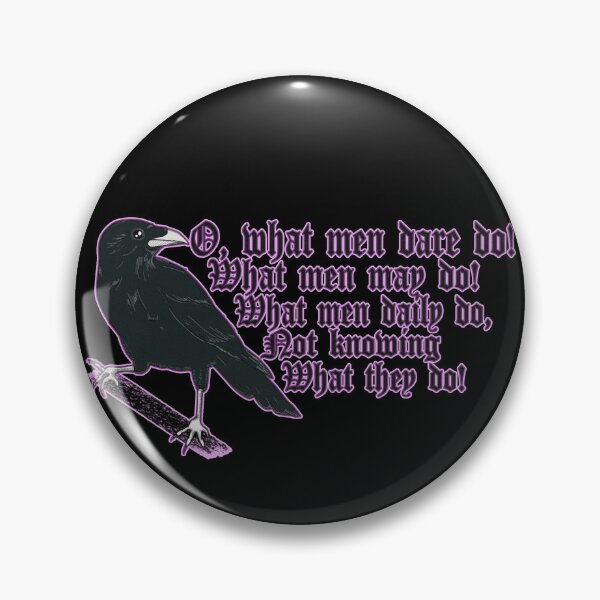 Item preview, Shakespeare Much Ado About Nothing Gothic Raven Quote designed and sold by Kyradem.