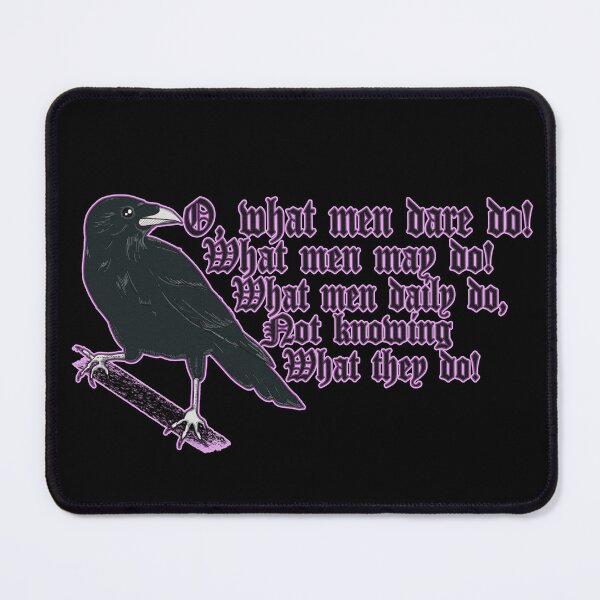 Item preview, Shakespeare Much Ado About Nothing Gothic Raven Quote designed and sold by Kyradem.