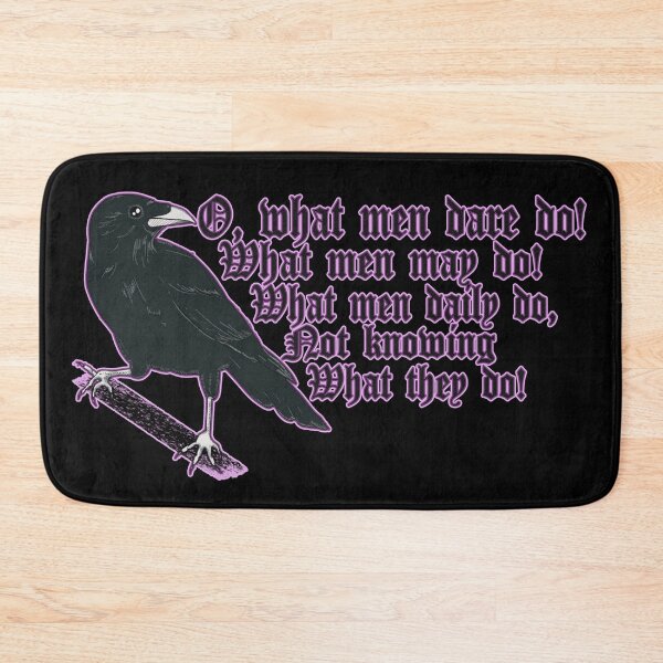 Item preview, Shakespeare Much Ado About Nothing Gothic Raven Quote designed and sold by Kyradem.