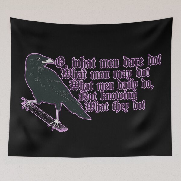 Item preview, Shakespeare Much Ado About Nothing Gothic Raven Quote designed and sold by Kyradem.