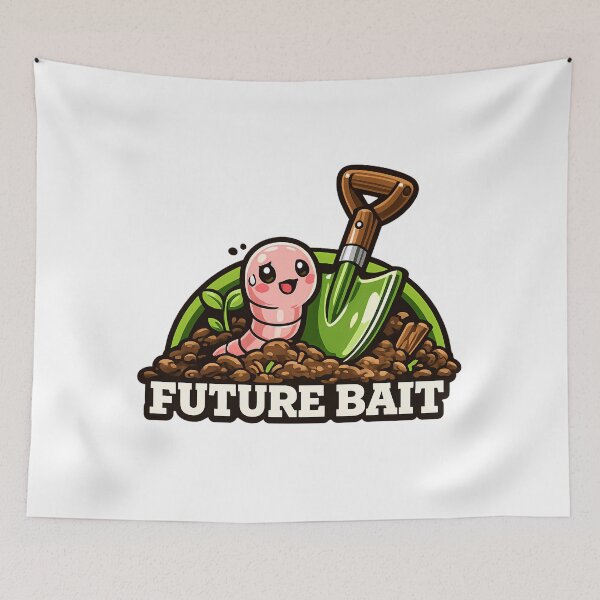Item preview, Future Bait Worm Funny Fishing Gardening Humor designed and sold by chattsuede.