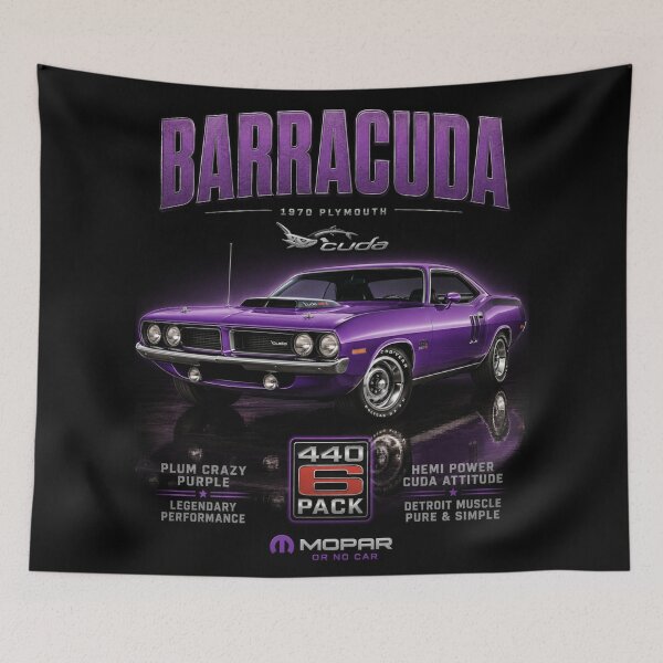 Item preview, 1970 Plymouth 'Cuda Hemi Classic Mopar E-Body Muscle Car Vintage Art designed and sold by TheArtOfCar.