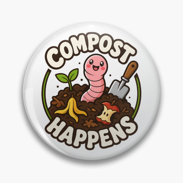 Item preview, Compost Happens Worm Funny Vermicomposting Humor designed and sold by chattsuede.