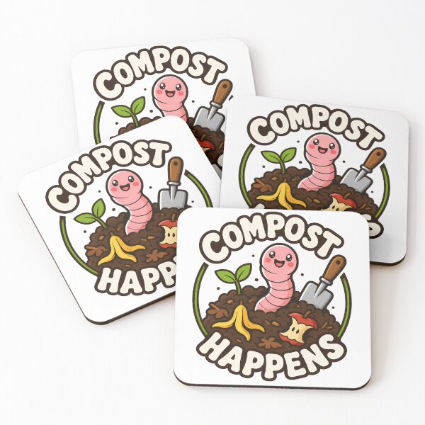 Item preview, Compost Happens Worm Funny Vermicomposting Humor designed and sold by chattsuede.