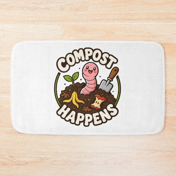 Item preview, Compost Happens Worm Funny Vermicomposting Humor designed and sold by chattsuede.