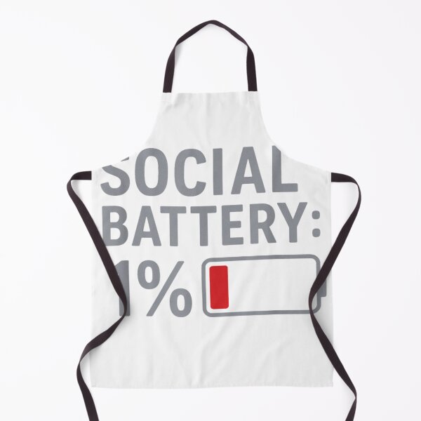 Item preview, Social Battery 1 Percent Funny Introvert Mood Minimalist T-Shirt designed and sold by RKdrawings.