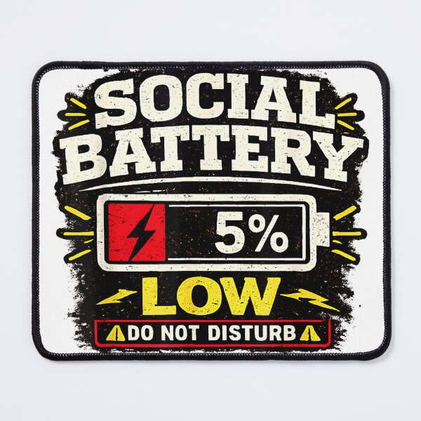 Item preview, Social Battery 5% Funny Introvert Humor Do Not Engage T-Shirt designed and sold by RKdrawings.