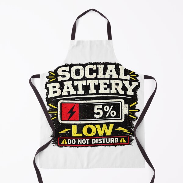 Item preview, Social Battery 5% Funny Introvert Humor Do Not Engage T-Shirt designed and sold by RKdrawings.