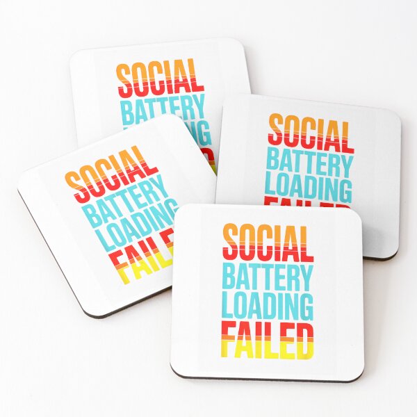 Item preview, Social Battery Loading Failed Funny Introvert Quote T-Shirt designed and sold by SubStudio97.
