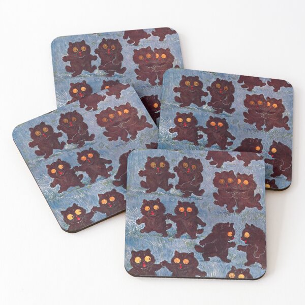 Item preview, Black Cats Dancing in the Moonlight - Louis Wain designed and sold by forgottenbeauty.