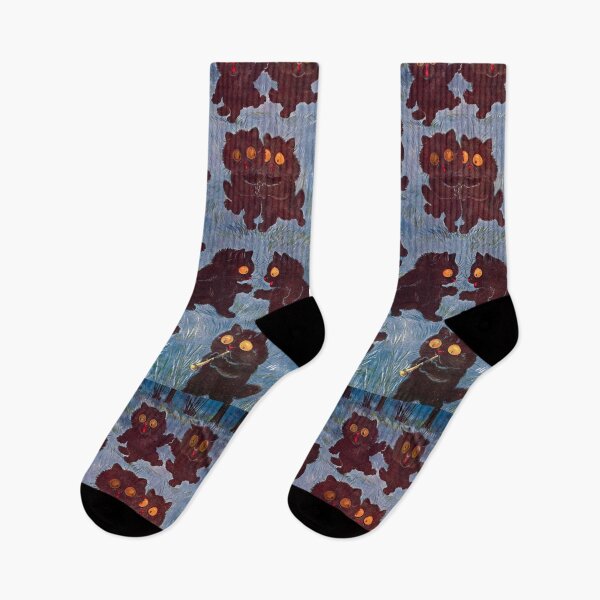 Item preview, Black Cats Dancing in the Moonlight - Louis Wain designed and sold by forgottenbeauty.