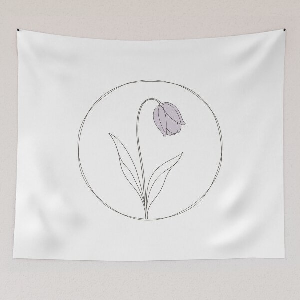 Item preview, Botanical Circle Line Art, Minimalist Elegant Flower designed and sold by chattsuede.