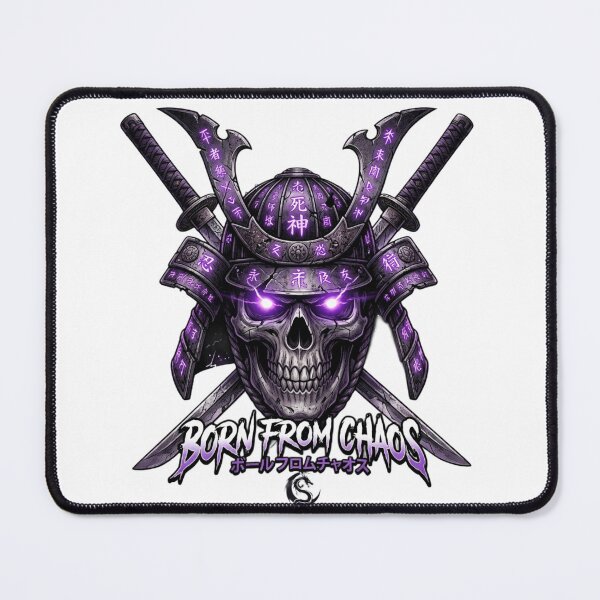 Item preview, Cyberpunk Samurai Skull - Born From Chaos - Techwear Aesthetic designed and sold by AD-NOVA!!!.