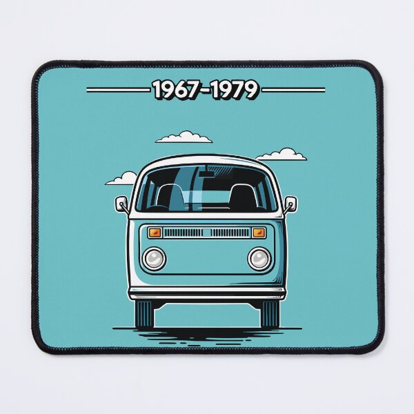 Item preview, Retro Teal Classic Van Front View Art designed and sold by RamyGallery.