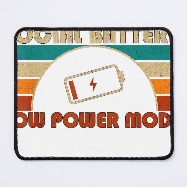 Item preview, Social Battery Low Power Mode Retro Vintage T-Shirt designed and sold by RKdrawings.