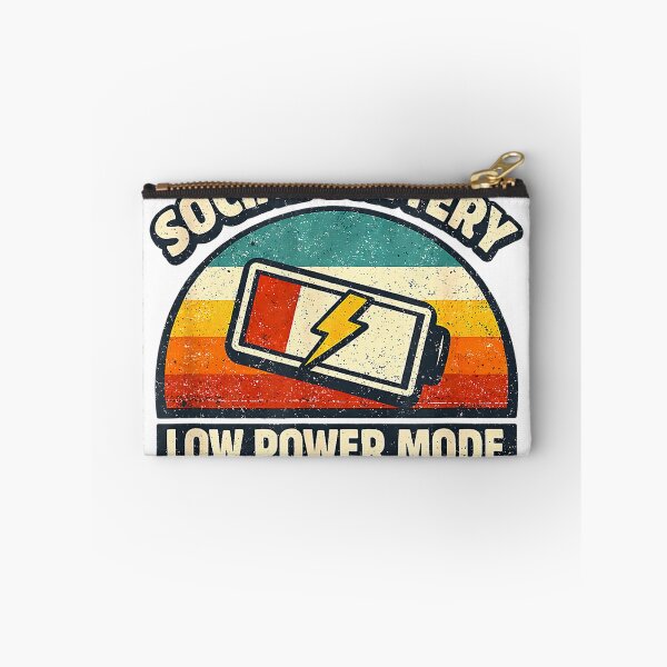 Item preview, Social Battery Low Power Mode Introvert Retro Funny T-Shirt designed and sold by SubStudio97.