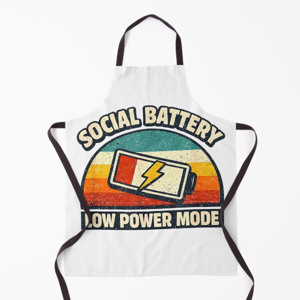 Item preview, Social Battery Low Power Mode Introvert Retro Funny T-Shirt designed and sold by SubStudio97.