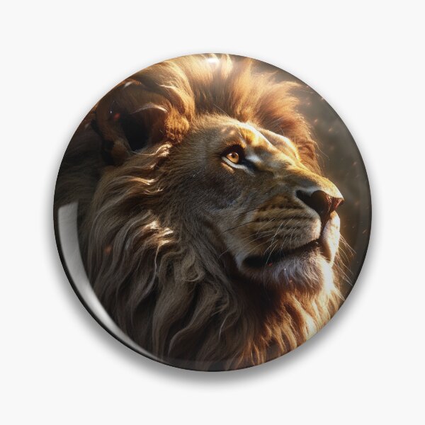 Item preview, Majestic Lion's Face Basking In Sunlight Digital Art designed and sold by DEC02.