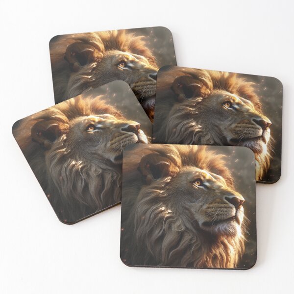 Item preview, Majestic Lion's Face Basking In Sunlight Digital Art designed and sold by DEC02.