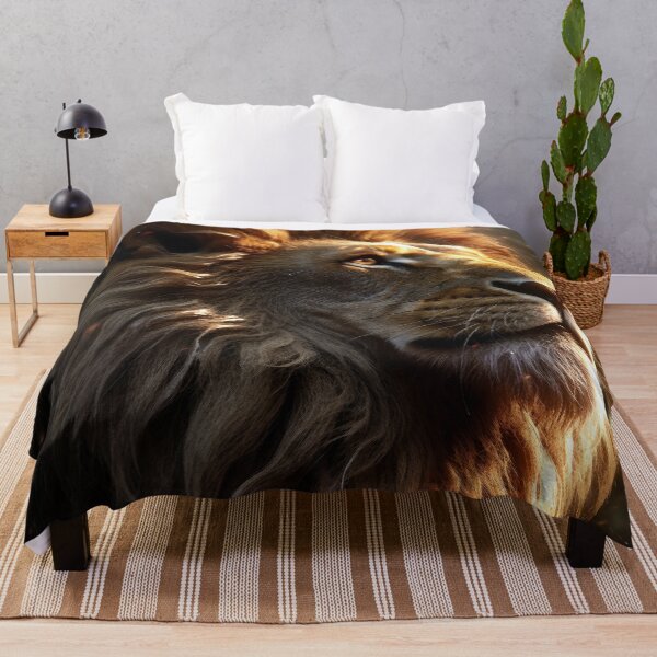 Item preview, Majestic Lion's Face Basking In Sunlight Digital Art designed and sold by DEC02.