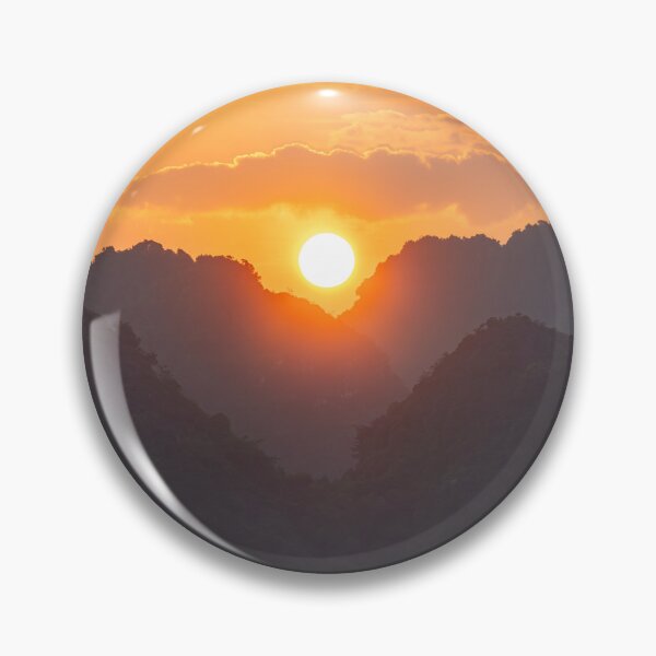 Item preview, Sunset over Trang An Karst Peaks - Golden Hour Ninh Binh | Majestic Vietnam Landscape Art designed and sold by Ross.A.Campbell.