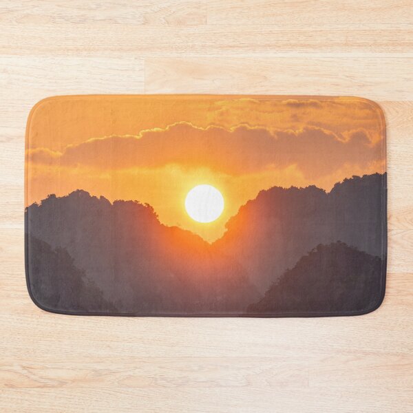 Item preview, Sunset over Trang An Karst Peaks - Golden Hour Ninh Binh | Majestic Vietnam Landscape Art designed and sold by Ross.A.Campbell.
