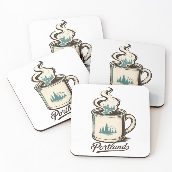 Item preview, Retro Portland Souvenir Mountain Forest Cityscape designed and sold by chattsuede.