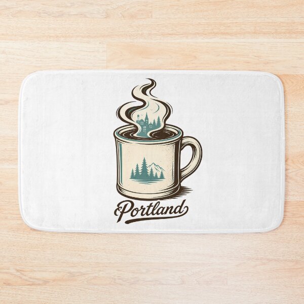 Item preview, Retro Portland Souvenir Mountain Forest Cityscape designed and sold by chattsuede.