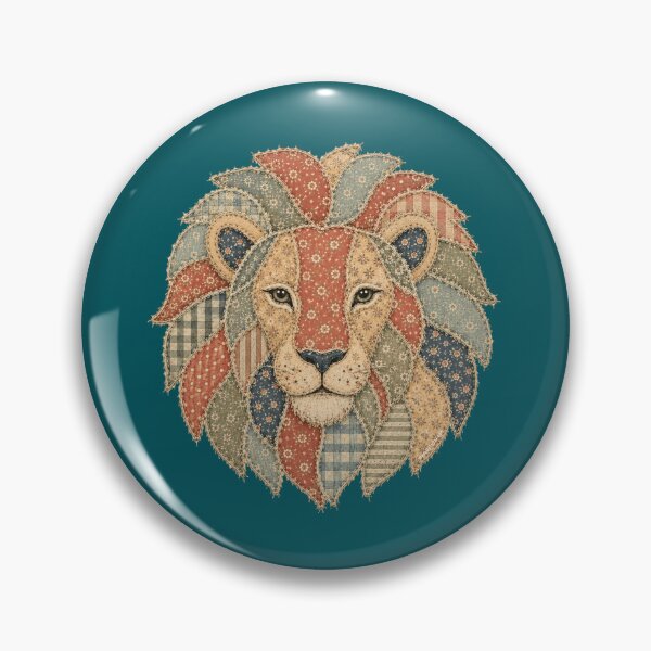 Item preview, Faux Patchwork Leo Star Sign Zodiac Lion Art Graphic Cottagecore Vintage Style  designed and sold by Made by Tamar.