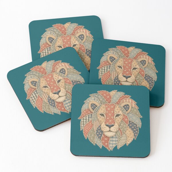 Item preview, Faux Patchwork Leo Star Sign Zodiac Lion Art Graphic Cottagecore Vintage Style  designed and sold by Made by Tamar.