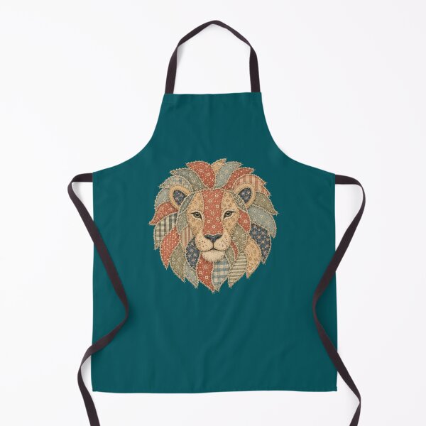 Item preview, Faux Patchwork Leo Star Sign Zodiac Lion Art Graphic Cottagecore Vintage Style designed and sold by Made by Tamar.