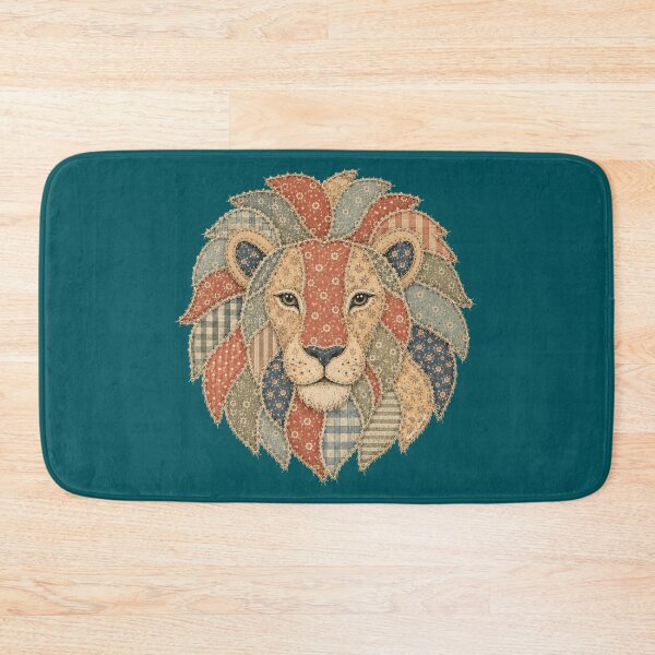Item preview, Faux Patchwork Leo Star Sign Zodiac Lion Art Graphic Cottagecore Vintage Style  designed and sold by Made by Tamar.