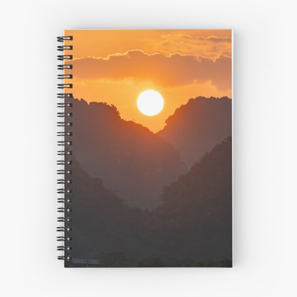 Item preview, Sunset over Trang An Karst Peaks - Golden Hour Ninh Binh | Majestic Vietnam Landscape Art designed and sold by Ross.A.Campbell.