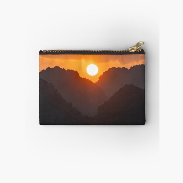 Item preview, Sunset over Trang An Karst Peaks - Golden Hour Ninh Binh | Majestic Vietnam Landscape Art designed and sold by Ross.A.Campbell.