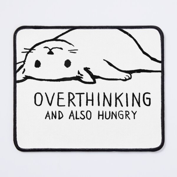 Item preview, Vintage Funny Overthinking Hungry Cute Lazy Cat Meme T-Shirt designed and sold by SubStudio97.