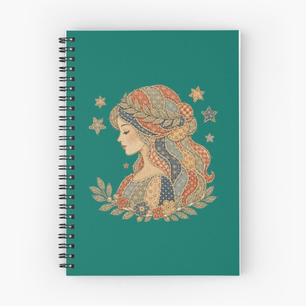Item preview, Faux Patchwork Virgo Star Sign Zodiac Art Earth Element Graphic Cottagecore Vintage Style  designed and sold by Made by Tamar.